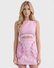 Wren Cutout Mini Dress Pink view 2