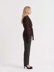 Hattie Shawl Jacket Dark Brown view 4