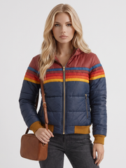 Annika Bomber Jacket Navy Blue view 2