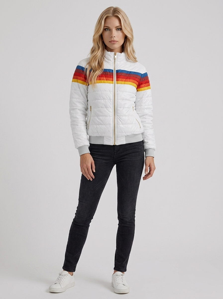 Annika Bomber Jacket White