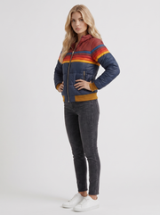 Annika Bomber Jacket Navy Blue view 3