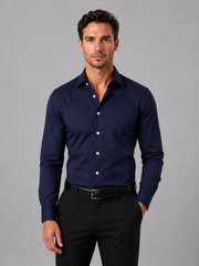 Men's Slim Fit Dress Shirt – Long Sleeve Smart Formal Shirt view 4