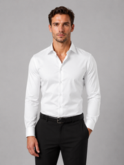 Men's Slim Fit Dress Shirt – Long Sleeve Smart Formal Shirt view 6
