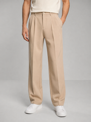 Men's Tailored Straight Leg Trousers – Smart Casual Fit view 1