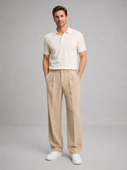 Men's Tailored Straight Leg Trousers – Smart Casual Fit view 3