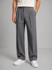 Men's Tailored Straight Leg Trousers – Smart Casual Fit view 4