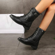 Brandy Leather Boots view 3