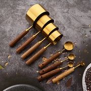 Wood and Steel Measuring Spoon Set view 2