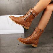 Brandy Leather Boots view 1