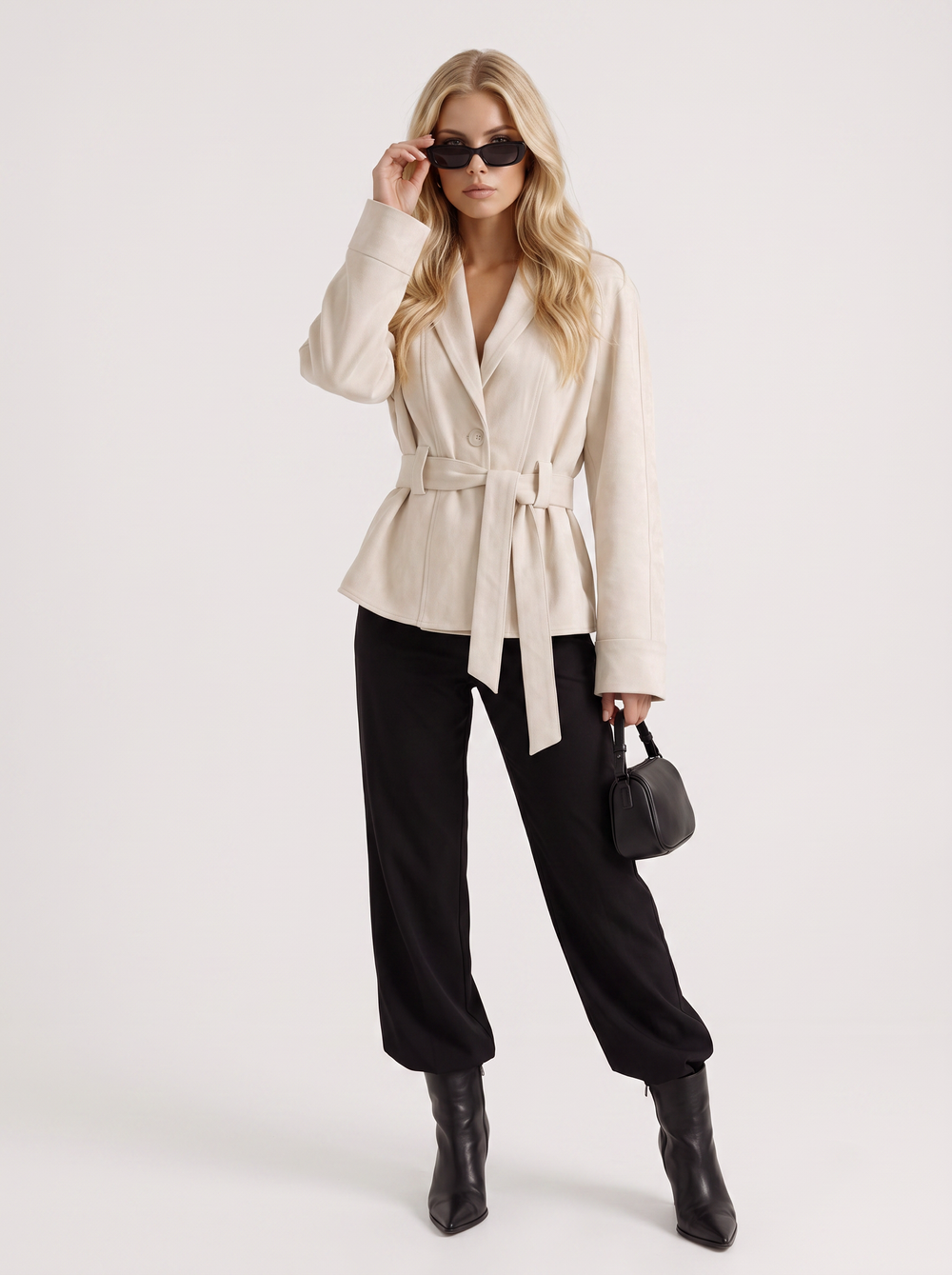 Hattie Shawl Jacket Beige