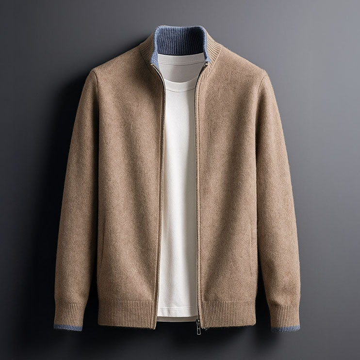 Bordeaux Merino Zip Jacket