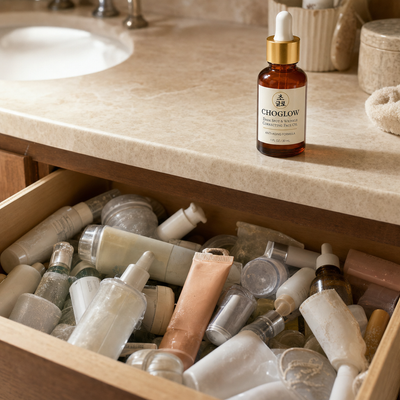 Replaces a drawer of serums