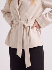 Hattie Shawl Jacket Beige view 6