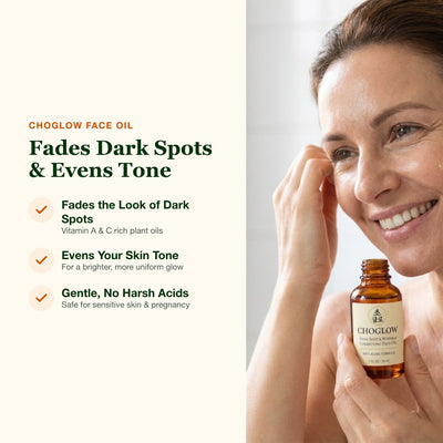 Choglow dark spot corrector oil fades dark spots and evens skin tone