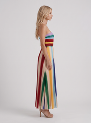 Adeline Pleated Maxi Dress Multicolor view 4