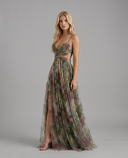 Angela Maxi Dress Green view 3