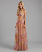 Angela Maxi Dress Orange view 3