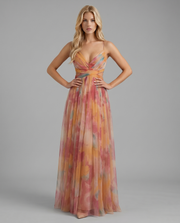Angela Maxi Dress Orange view 1