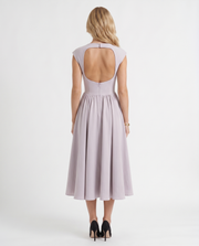 Anna Flare Midi Dress Lavender view 5