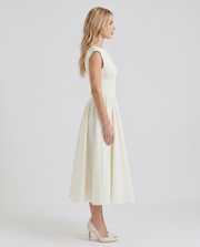 Anna Flare Midi Dress White view 4