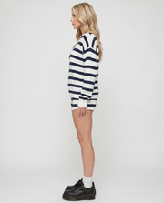 Ashley Striped Shorts Set Navy view 4