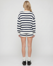 Ashley Striped Shorts Set Navy view 5