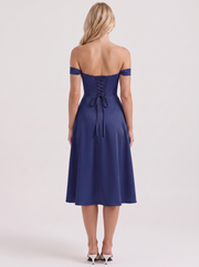 Astra Corset Midi Dress Blue view 5