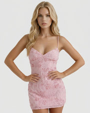 Astrela Sequin Mini Dress Pink view 2