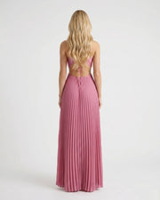 Aurora Pleated Cutout Maxi Dress Pink view 3