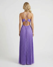 Aurora Pleated Cutout Maxi Dress Purple view 3