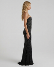 Beatrix Sequin Maxi Dress Black view 4