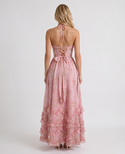 Bianca Ruffle Maxi Dress Ballet Rose view 5