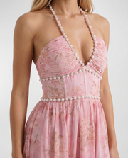 Bianca Ruffle Maxi Dress Ballet Rose view 6