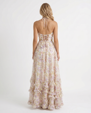 Bianca Ruffle Maxi Dress Champagne Meadow view 5