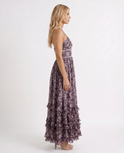 Bianca Ruffle Maxi Dress Midnight Bloom view 4