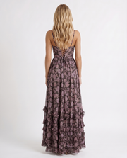 Bianca Ruffle Maxi Dress Midnight Bloom view 5