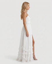 Bianca Ruffle Maxi Dress Powder Bloom view 4