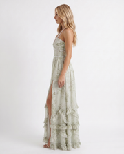 Bianca Ruffle Maxi Dress Sage Blossom view 4