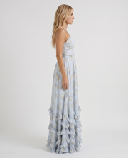 Bianca Ruffle Maxi Dress Sky Blue view 4