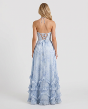 Bianca Ruffle Maxi Dress Sky Whisper view 5