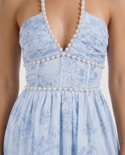 Bianca Ruffle Maxi Dress Sky Whisper view 6