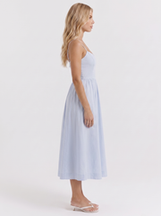 Birdie Flare Midi Dress Light Blue view 4