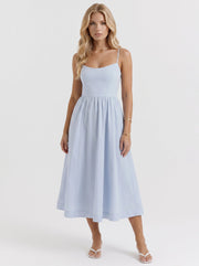 Birdie Flare Midi Dress Light Blue view 1