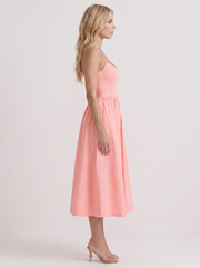 Birdie Flare Midi Dress Pink view 4