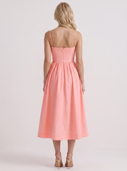 Birdie Flare Midi Dress Pink view 5