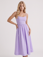 Birdie Flare Midi Dress Purple view 3