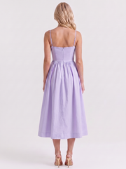 Birdie Flare Midi Dress Purple view 5