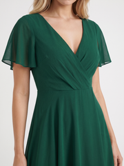 Calliope Ruffle Midi Dress Dark Green view 6