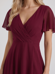 Calliope Ruffle Midi Dress Red view 6