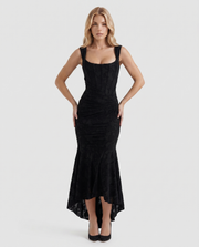 Carisia Corset Maxi Dress Black view 1